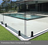 Square Composite Pool Fence  Spigot -2 Pack (Inc Cover Rings)